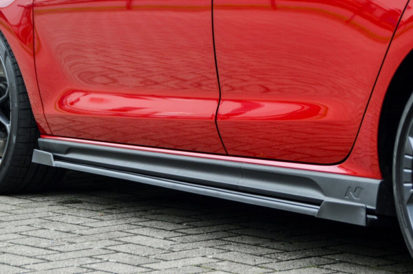 CUP Seitenschweller mit Wing vorne + hinten für Hyundai I30N Fastback Facelift Carbon Optik