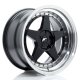 JR Wheels JR6 18x10 ET0-25 5H BLANK Gloss Black w/ Machined Lip