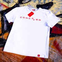 Concaver Mens T-Shirt Logo White Size XXL