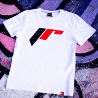 JR Mens T-Shirt Logo-2 White Size L