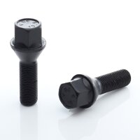 Satz aus 10 HEX17 Radschrauben M12x1,5 x32mm Schwarz