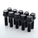 Satz aus 10 HEX17 Radschrauben M12x1,5 x50mm Schwarz