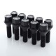 Satz aus 10 HEX17 Radschrauben M14x1,25 x38mm Schwarz