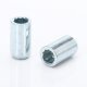 Set of SILVER star lug nuts 14x1,5 + Key