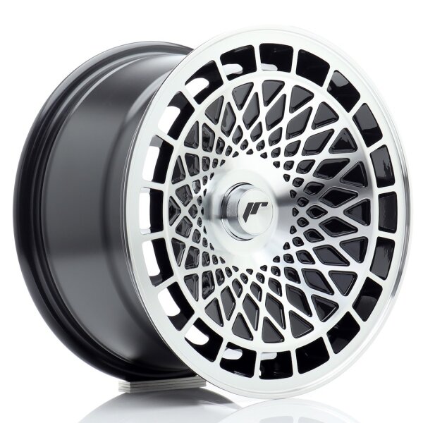 JR Wheels JR14 15x8 ET15-25 BLANK Gloss Black Machined Face