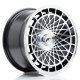 JR Wheels JR14 15x8 ET15-25 BLANK Gloss Black Machined Face