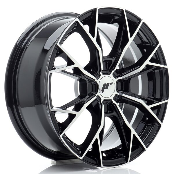 JR Wheels JR49 16x7 ET20-42 4H BLANK Gloss Black Machined Face